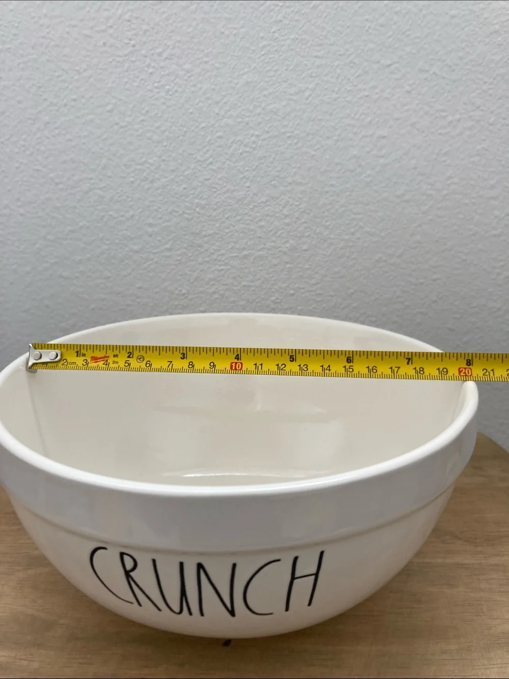 SALE! 50% Off NWOT RAR DUNN White Ceramic Bowls CRUNCH BAKE ENJOY set of 3